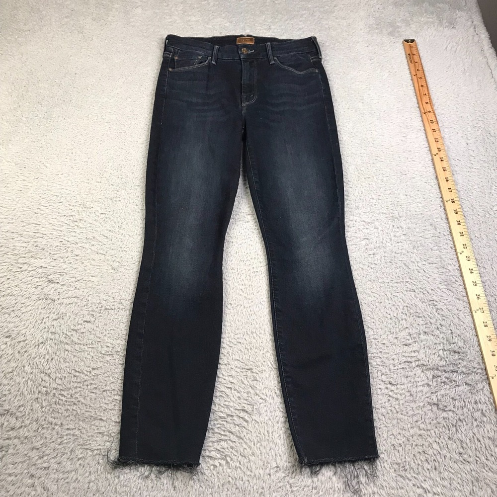 Mother Looker Ankle‎ Fray Jeans Womens 25 (27x26) In Coffee Tea Or Me Skinny